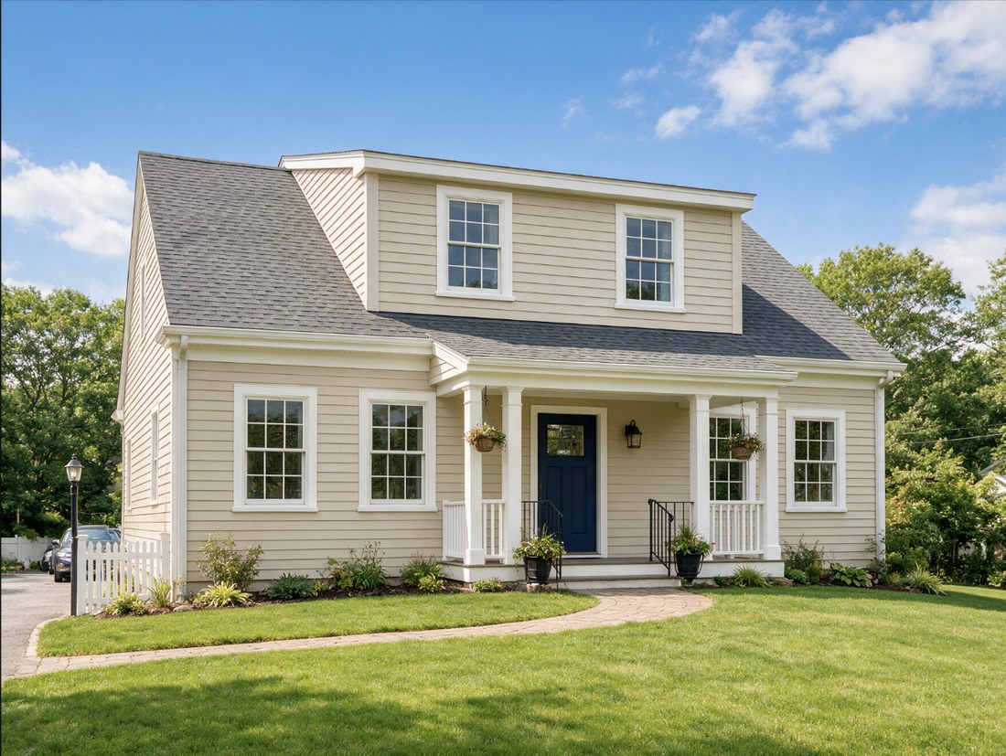 Long Island home with a new shed dormer second-story addition by Nassau Roofing and Remodeling